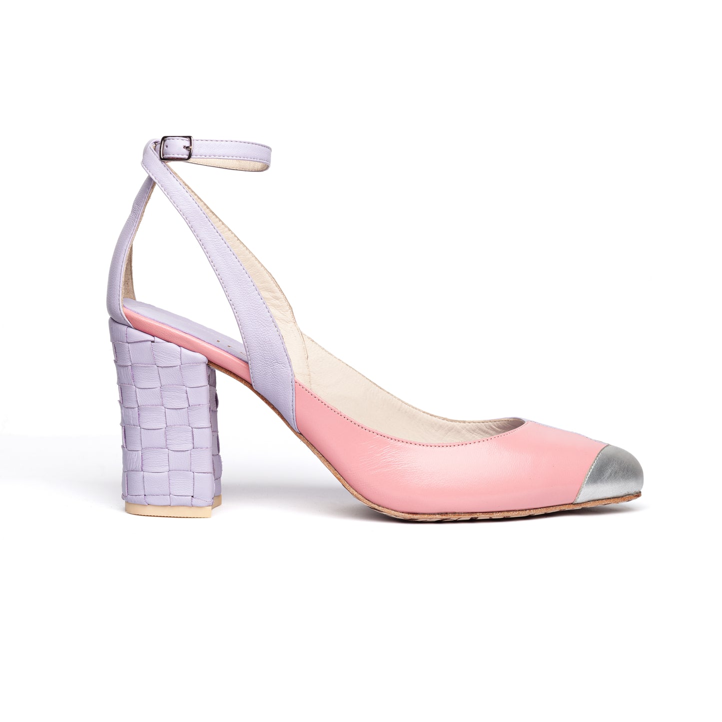 Scarpin Mira - Rosa, Lilás e Prata