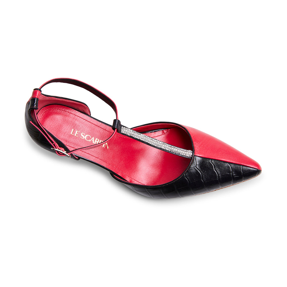 Scarpin rosa e preto