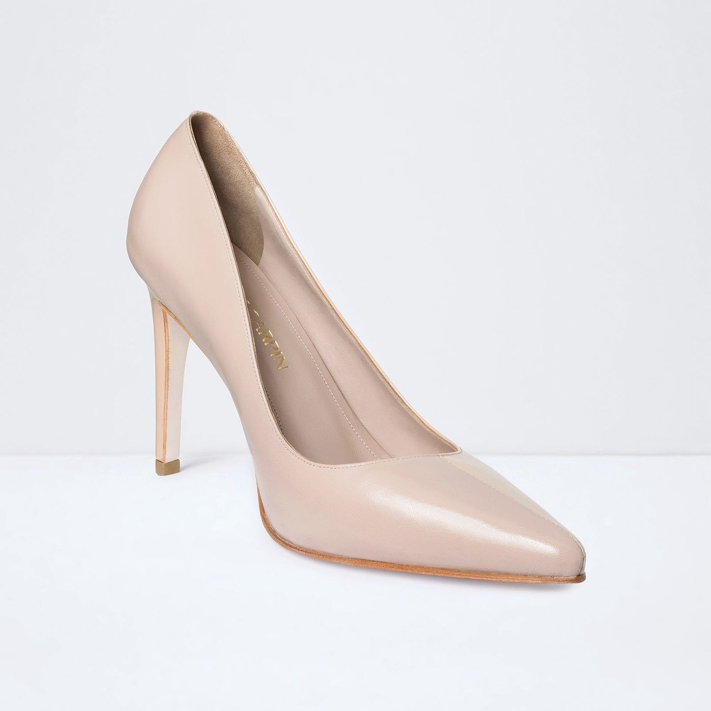 Scarpin Alice - nude opaco e nude brilhoso