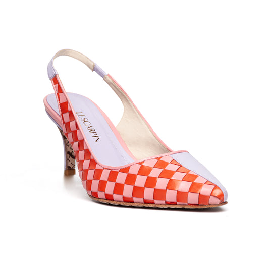 Scarpin Maia - Laranja, Rosa e Lilás