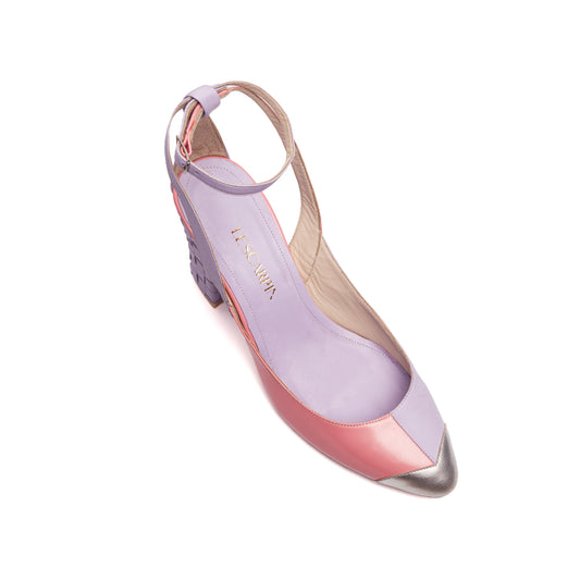 Scarpin Mira - Rosa, Lilás e Prata