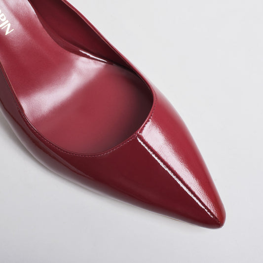 Scarpin Amal - vermelho opaco e vermelho brilhoso